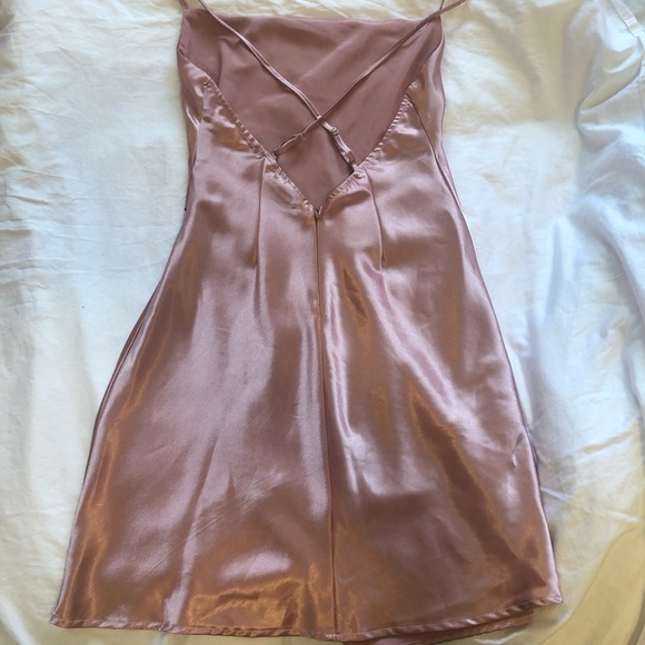 Rose Pink Cowl Neck Wrap Front Dress - Picture 6 of 8